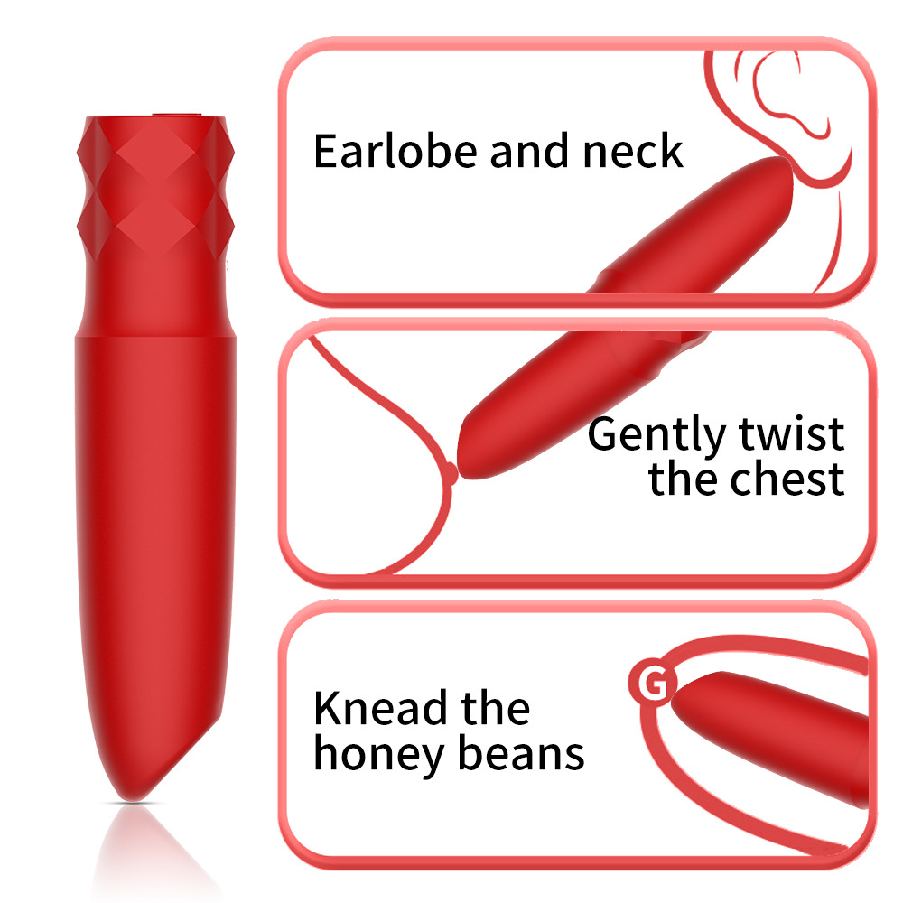 Mini Bullet Adult Sex Toys Full Silicone Waterproof Vibrating Women's G-Spot & Clitoral Stimulator Rose & Dildo Vibrator - Image 3