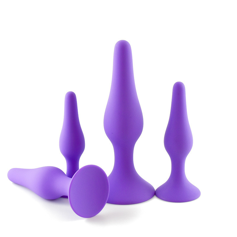 Custom Prostate Stimulating 4pcs/set Silicone Anal Butt Plug Set Adult Male Sex Anal Toys - Image 5
