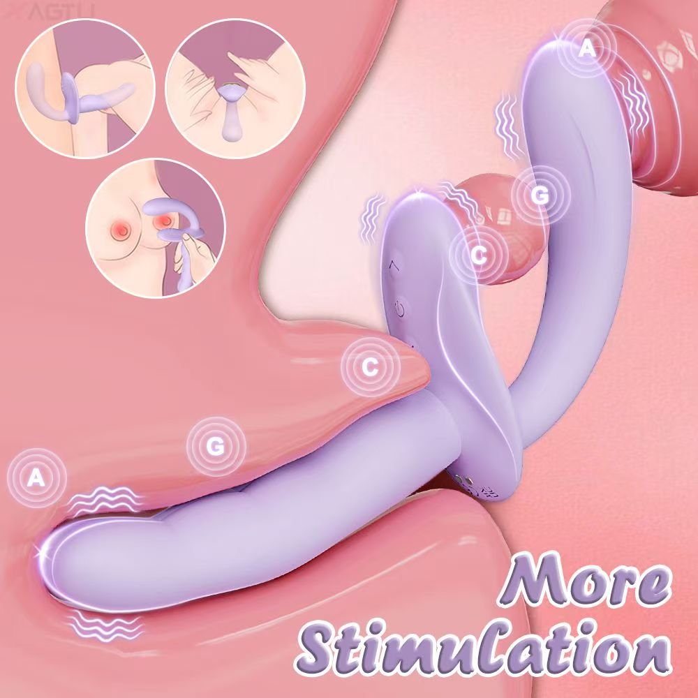 APP Strapless Strap-On G-Spot Dildo Vibrator Realistic Double-Ended Vibrating Butt Plug Anal Sex Toys for Women Lesbians Couples - Image 2