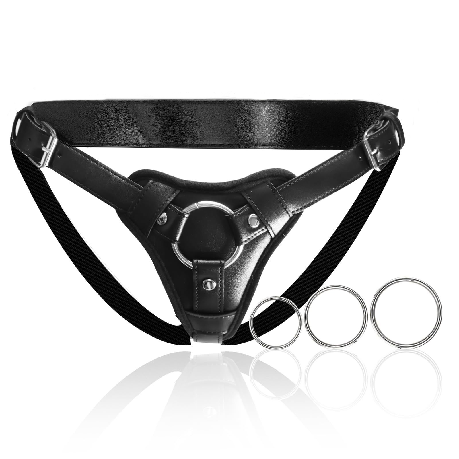Sexy Wearable Strap on Dildo Pants Bondage Chastity Belt With High-quality BDSM Leather Bondage Sex Toy for Lesbian and Couple