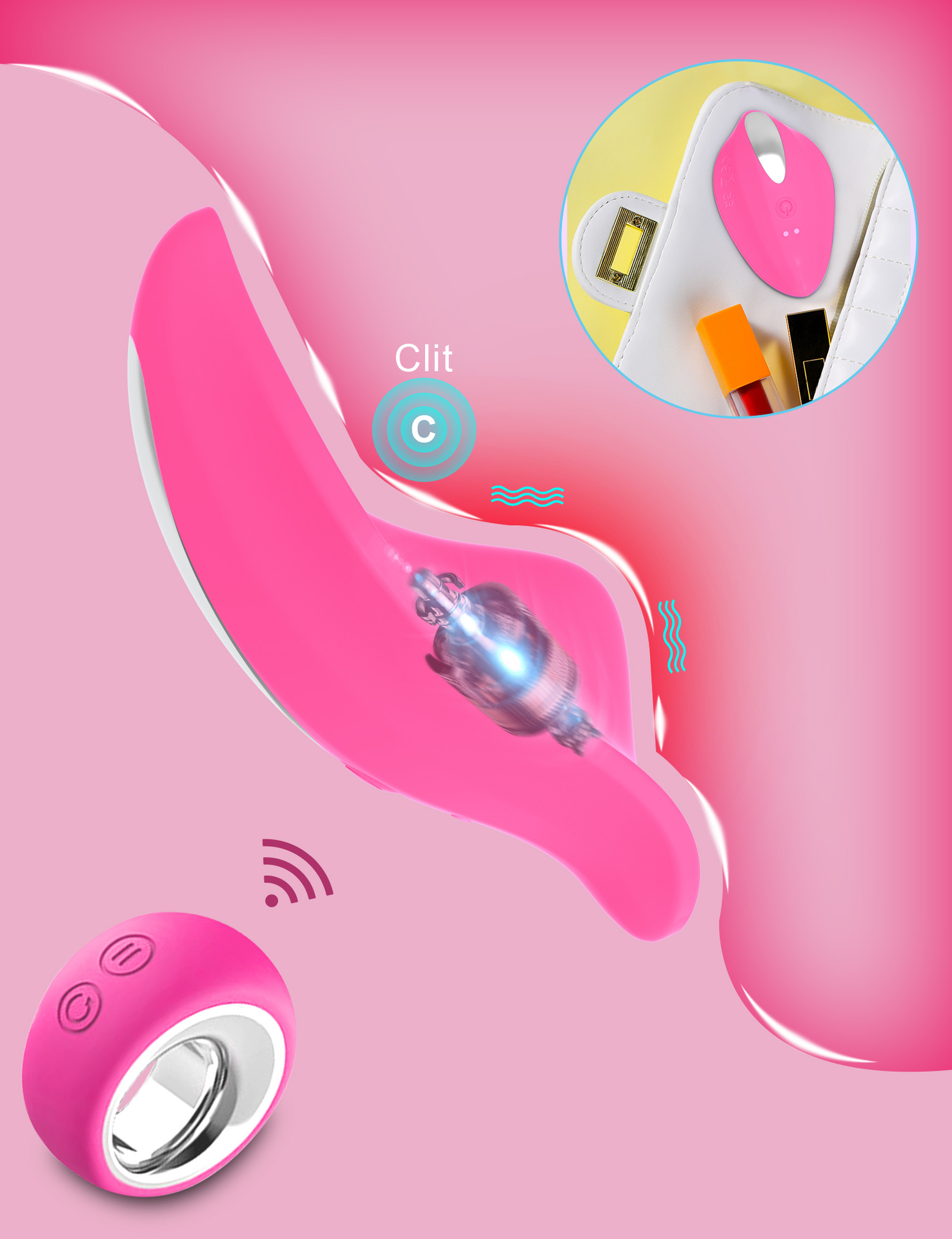 USB Power 12 Vibration Patterns Waterproof Wearable Panties Vibrator Sex Toy 12-Inch Clitoral Stimulator for Couples/Lovers - Image 8