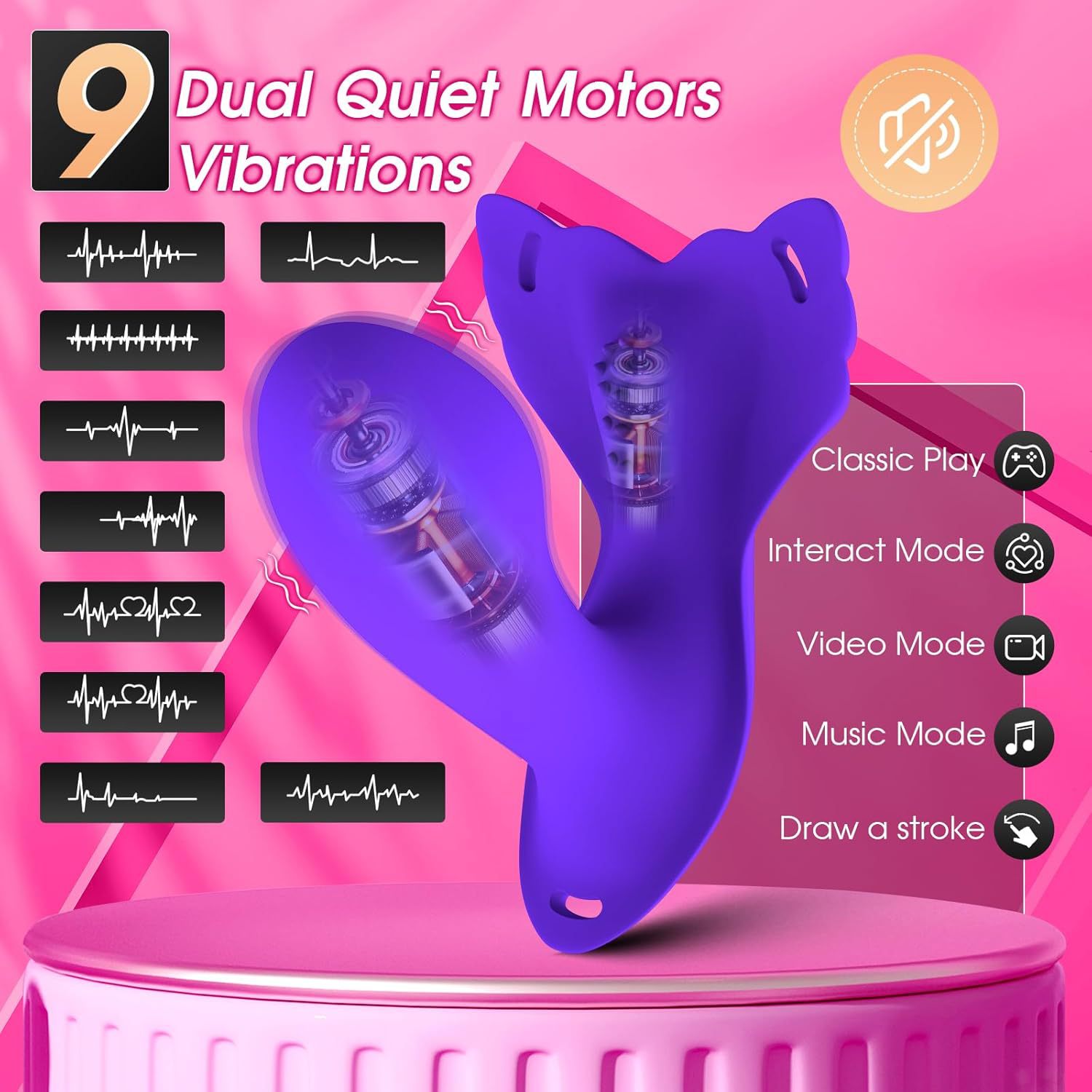 Dual Motors APP Control Female Sex Toy Sexual Pleasure Tools Elastic Panty Wearable Insert Dildo Vibrator for Women Couples - Image 6