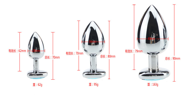 3pcs/set Stainless Steel Aluminum Alloy Metal Anal Plug Anal Toys Butt Plug - Image 2