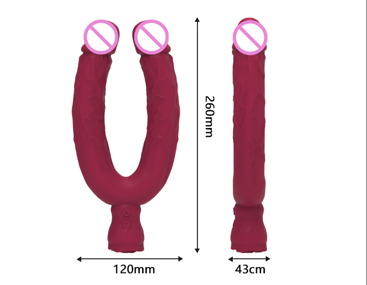 Flexible Rose Double Ended Dildo Vibrator Lesbian Sex Toys Vibrators for Couple With 10 Vibrating Modes Sex Toy for Women - Image 5