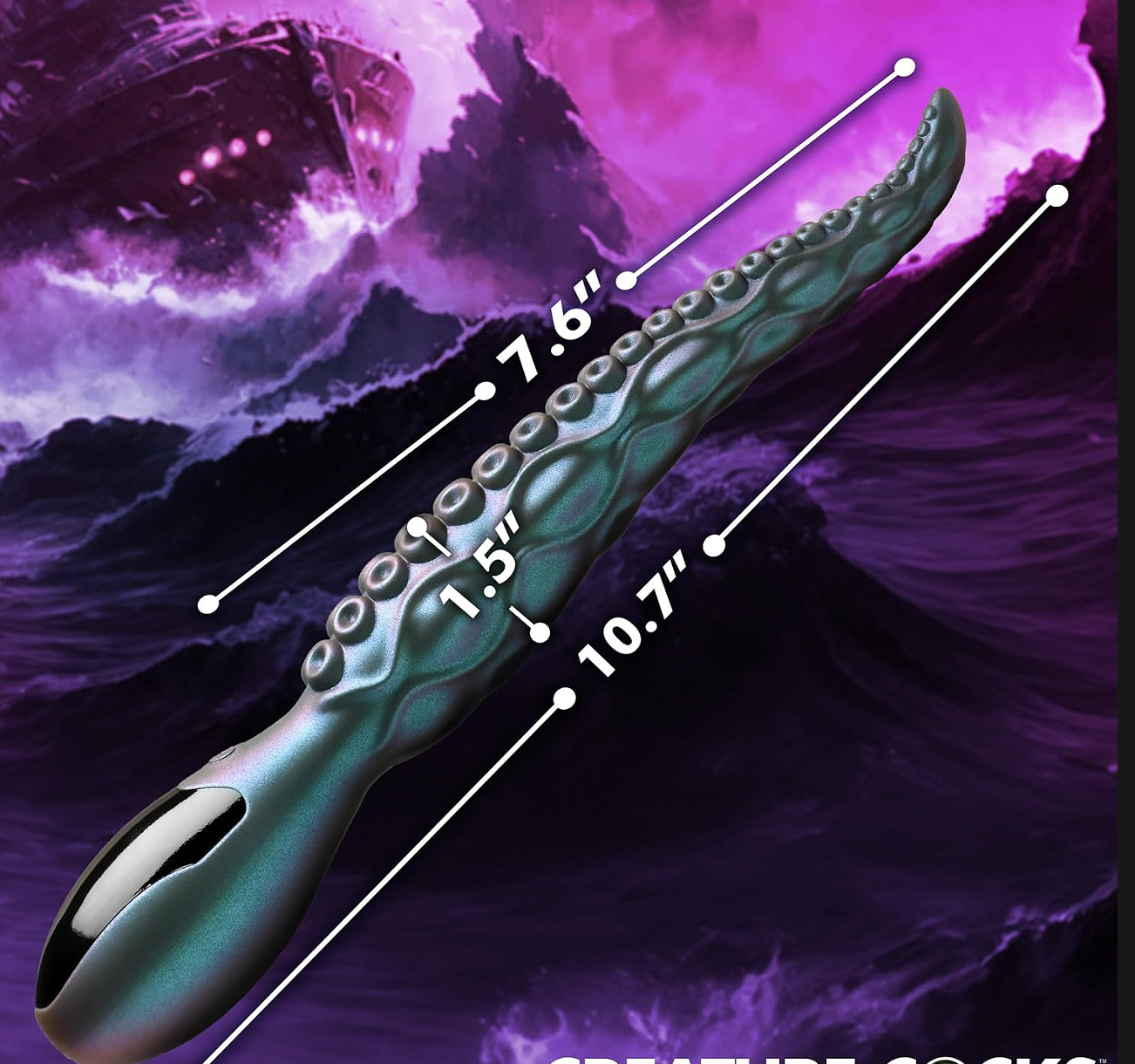 LED Display Silicone Soft G-Spot Thrusting Anal Vibrator Wand Octopus Tentacle Creature Monster for Women and Men - Image 4