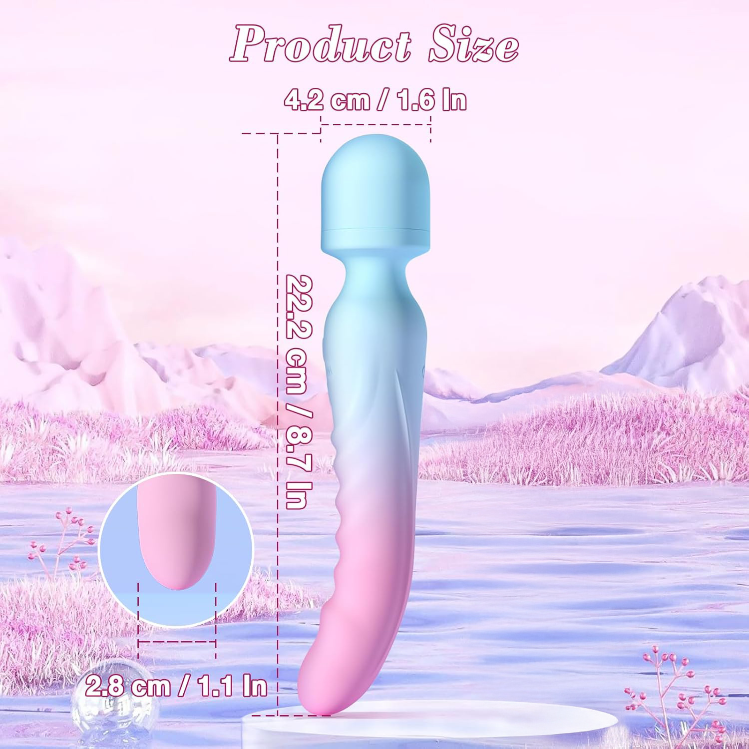 Wand Massager Strongest Cordless Handheld Therapeutic Powerful Vibrate Wand Massager With 7 Magic Vibration Modes - Image 2