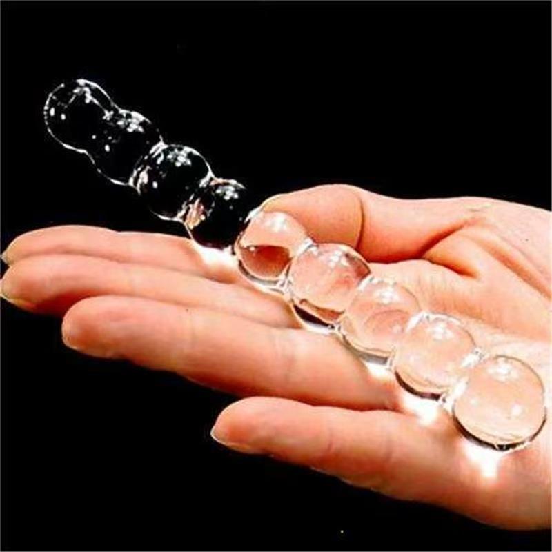 Dildo Makers Sensual Double Glass Anal Dildo Round Anal Bead Anus Massager Crystal Anal Plug Dildo - Image 2
