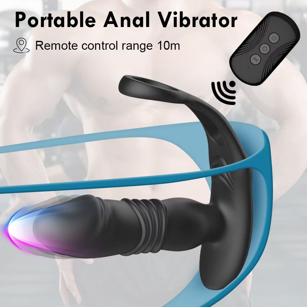 3 in 1 Fully Automatic Telescopic Vibration Double Ring Masturbator for Male Wireless Remote Control Prostate Massager Safer Sex Female - Image 5