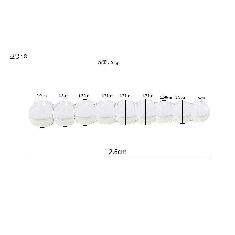 Dildo Makers Sensual Double Glass Anal Dildo Round Anal Bead Anus Massager Crystal Anal Plug Dildo - Image 3