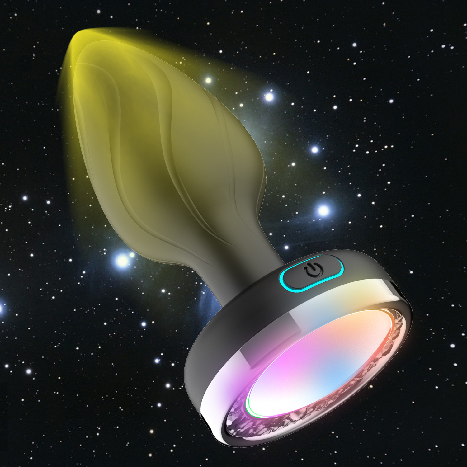 Waterproof Wireless Colorful Light Men Massage Butt Plug 10 Vibrations Vibrator Anal Toy for Male - Image 3