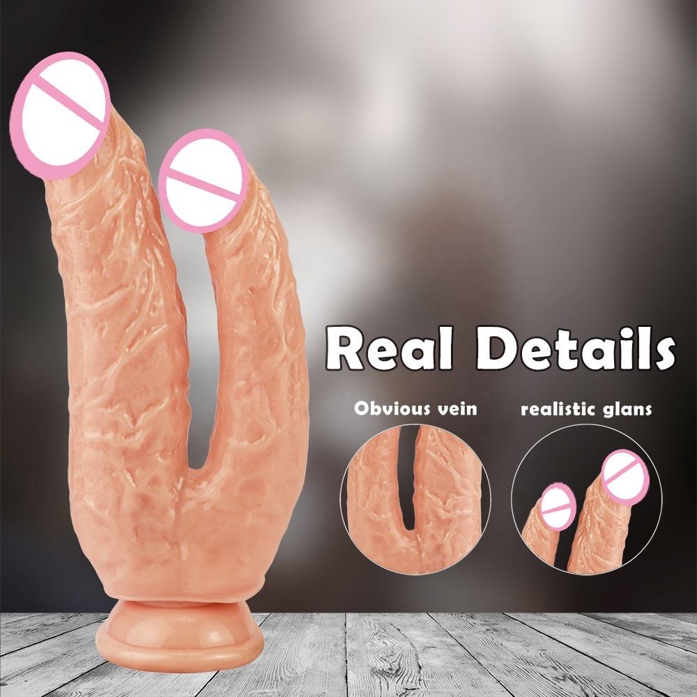 Wholesale Silicone Dildo Female Masturbation Device Sex Toy Female Double-headed Dildo - Image 5