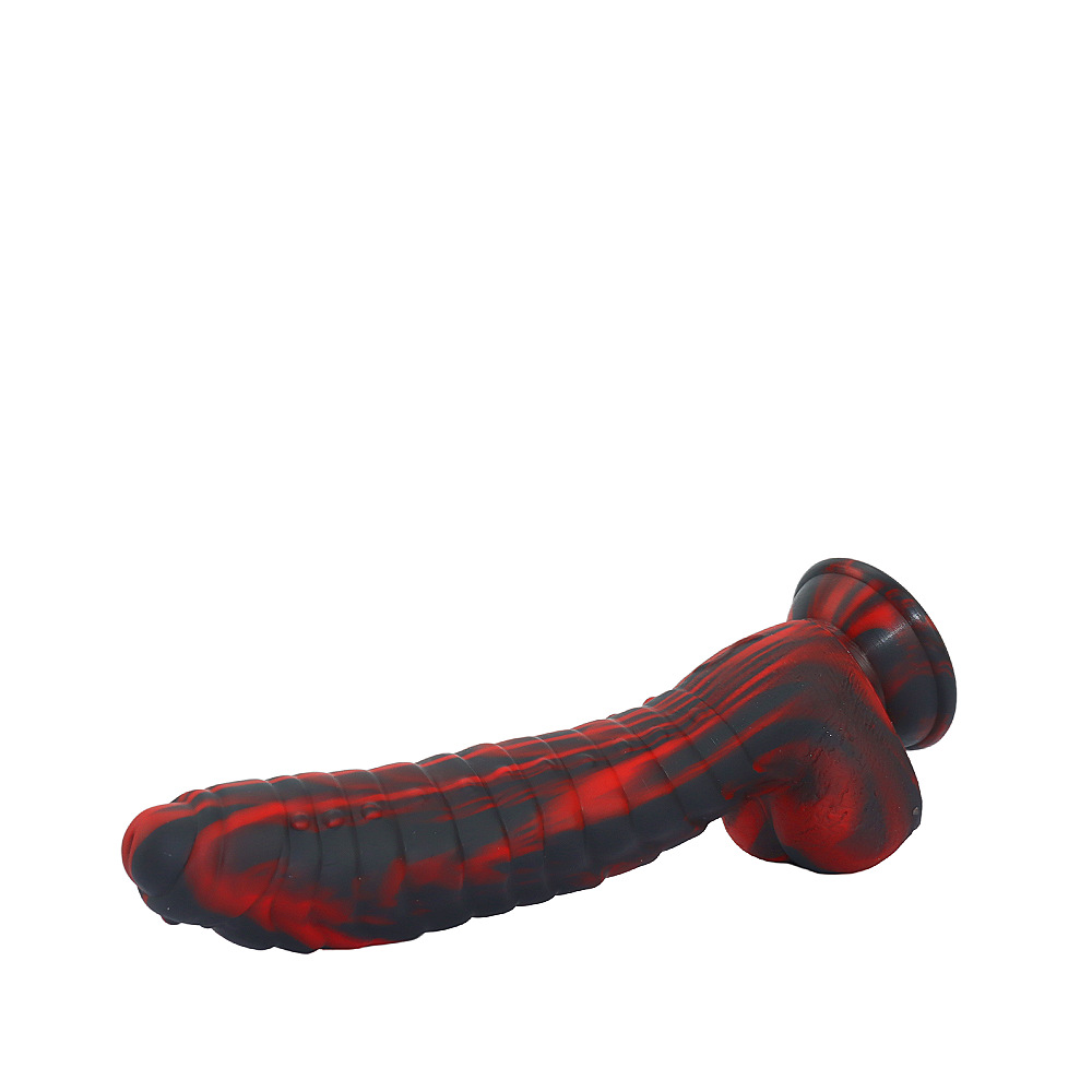 Realistic Alien Dildo Red Alien Dildo with Knots and Suction Silicone Monster Dildo Anal Plug Toys for Adult - Image 2