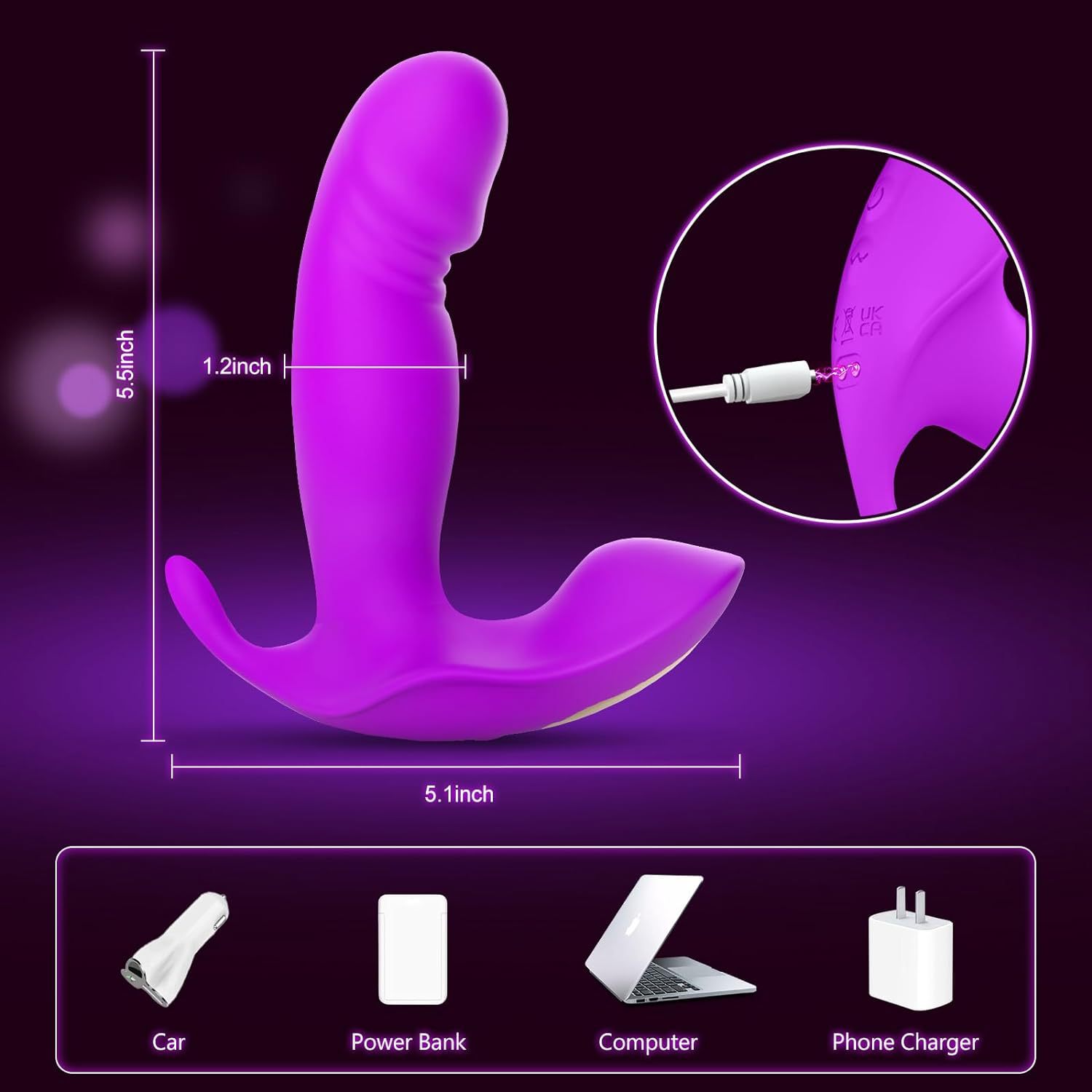 Wearable G Spot Dildo Vibrators Adult Sex Toys with 10x2 Quickly Wiggling & Vibrating Modes App Remote Control Panty Mini Vibrator - Image 7