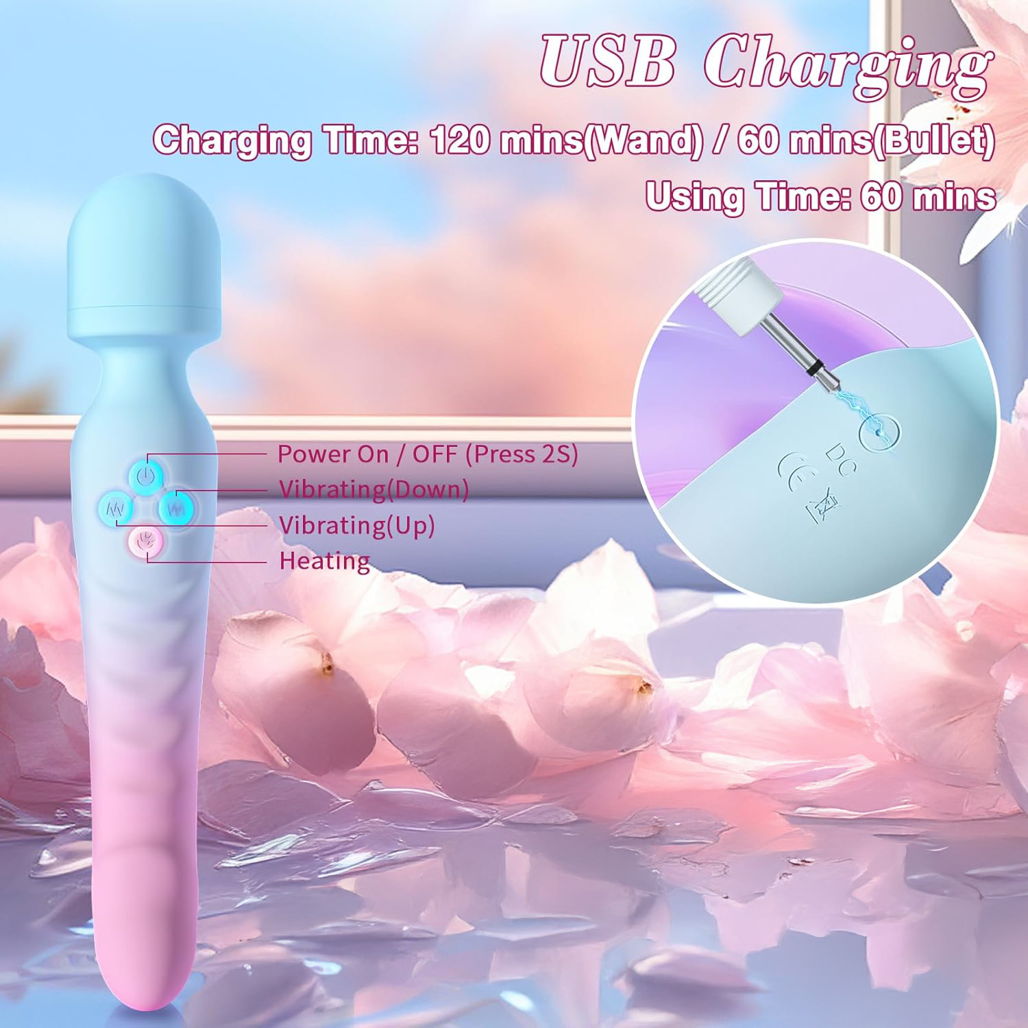 Wand Massager Strongest Cordless Handheld Therapeutic Powerful Vibrate Wand Massager With 7 Magic Vibration Modes - Image 4