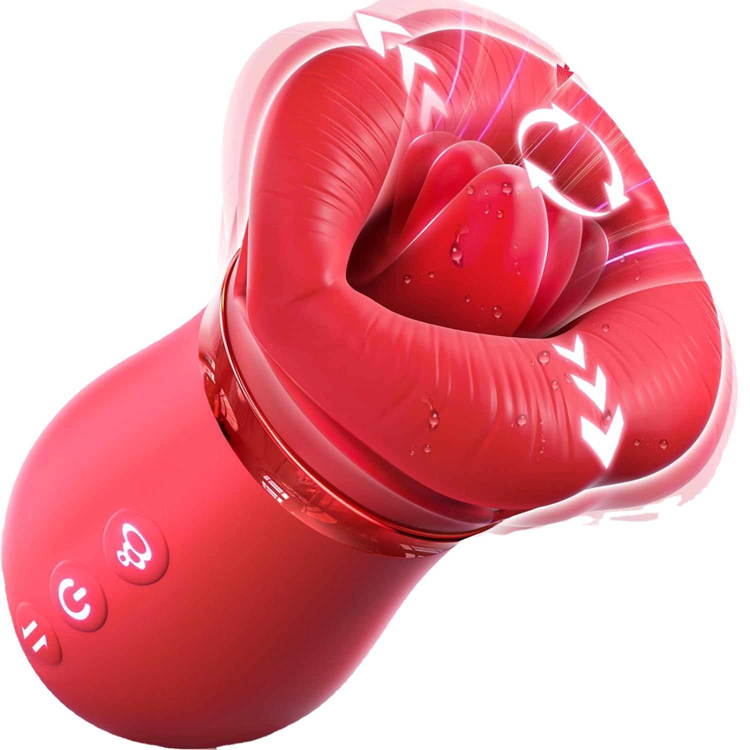 Wholesale Licking Tongue Vibrator Clitoral Sucking Mouth Vibrator Female Couple Sex Toys Rose Vibrator for Women - Image 2