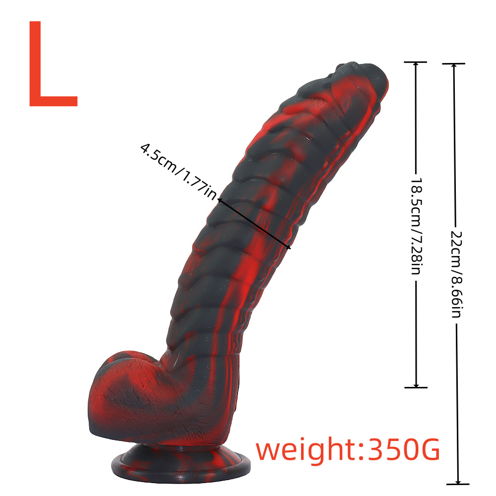 Realistic Alien Dildo Red Alien Dildo with Knots and Suction Silicone Monster Dildo Anal Plug Toys for Adult - Image 4