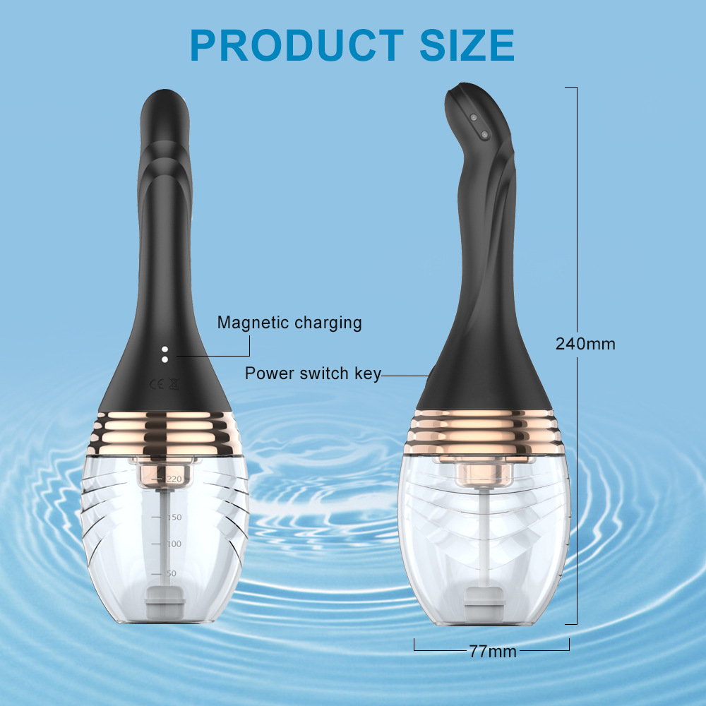 Automatic Enema Bulb with 3 Intensities Modes Douche for Men & Women Private Hygienic Silicone Douche Cleaner Enema Kit - Image 6