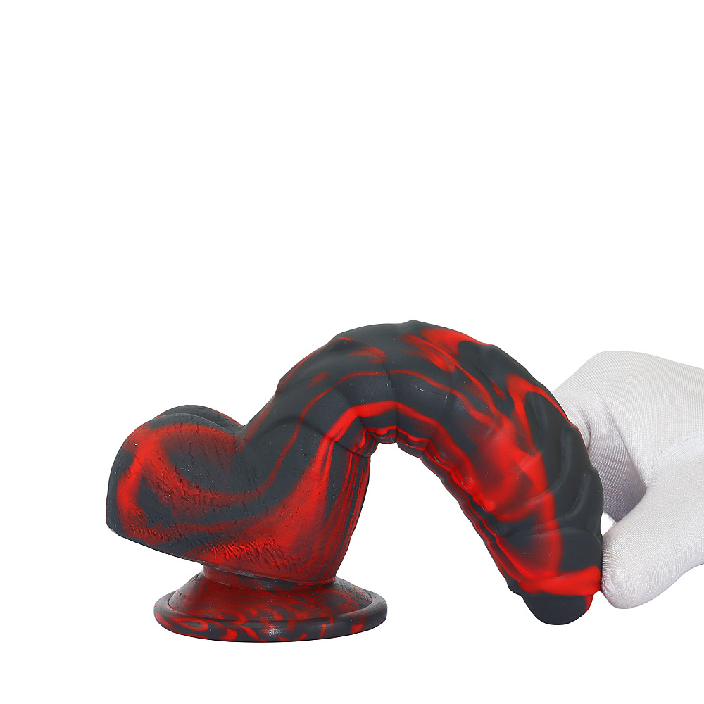 Realistic Alien Dildo Red Alien Dildo with Knots and Suction Silicone Monster Dildo Anal Plug Toys for Adult - Image 5