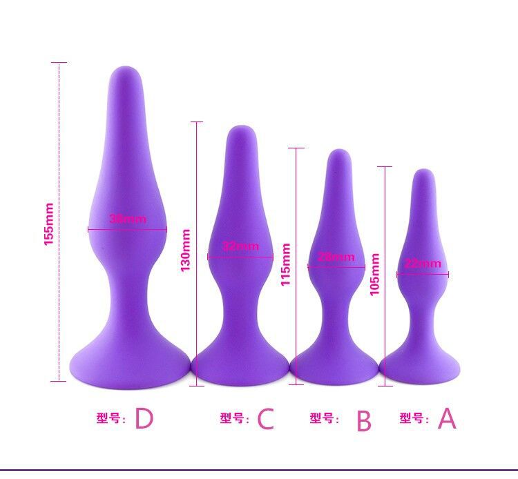 Custom Prostate Stimulating 4pcs/set Silicone Anal Butt Plug Set Adult Male Sex Anal Toys - Image 3