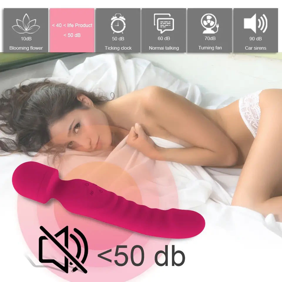 Soft Silicone Wand Bendable Intelligent Heating Sex Vibrator Women Masturbation Wand Sex Vibrator - Image 3