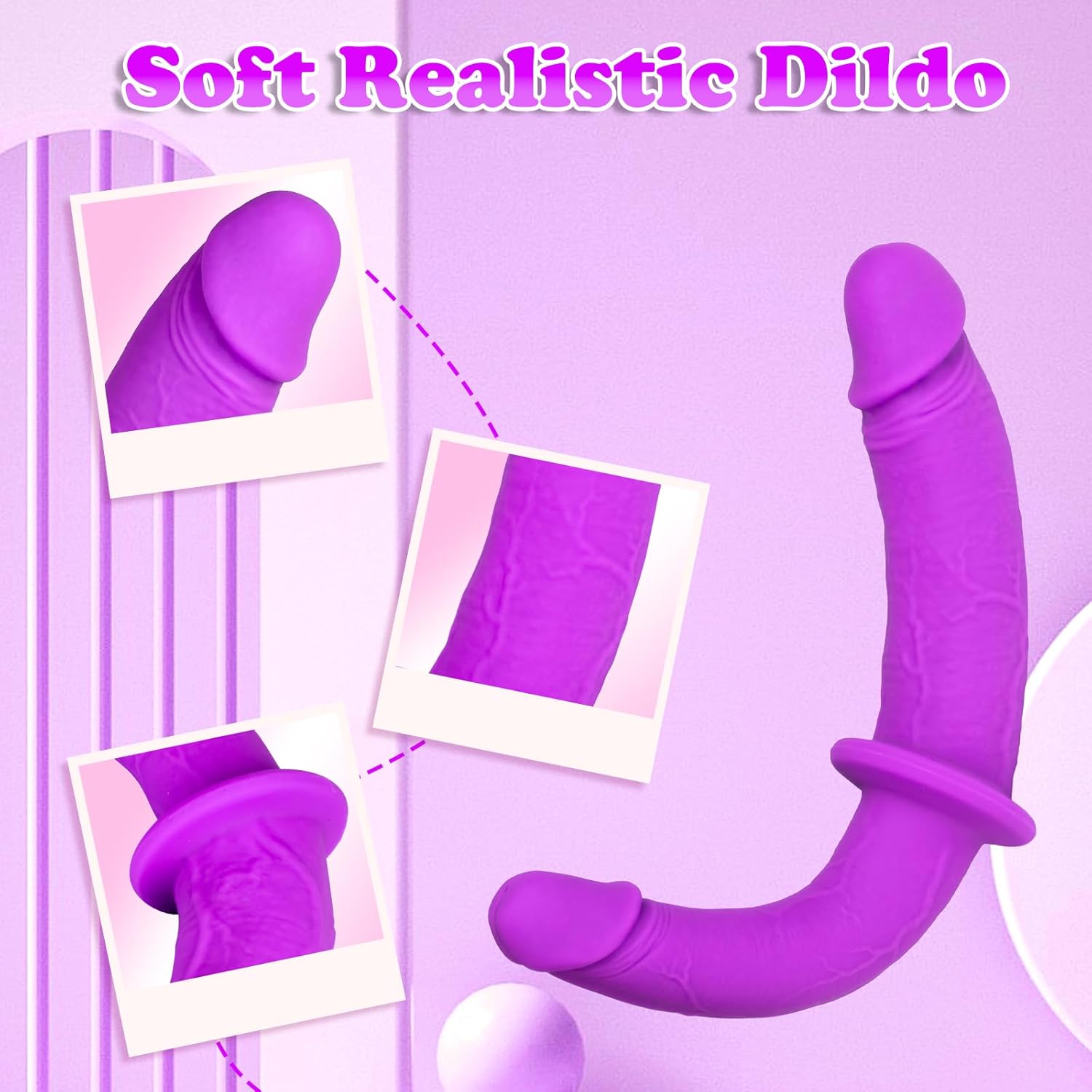 Good Quality XX Hot Sax Toys for Man Dual Ended Strap-On Silicone Dildos Realistic Wearable Dildos for Women Lesbian - Image 5