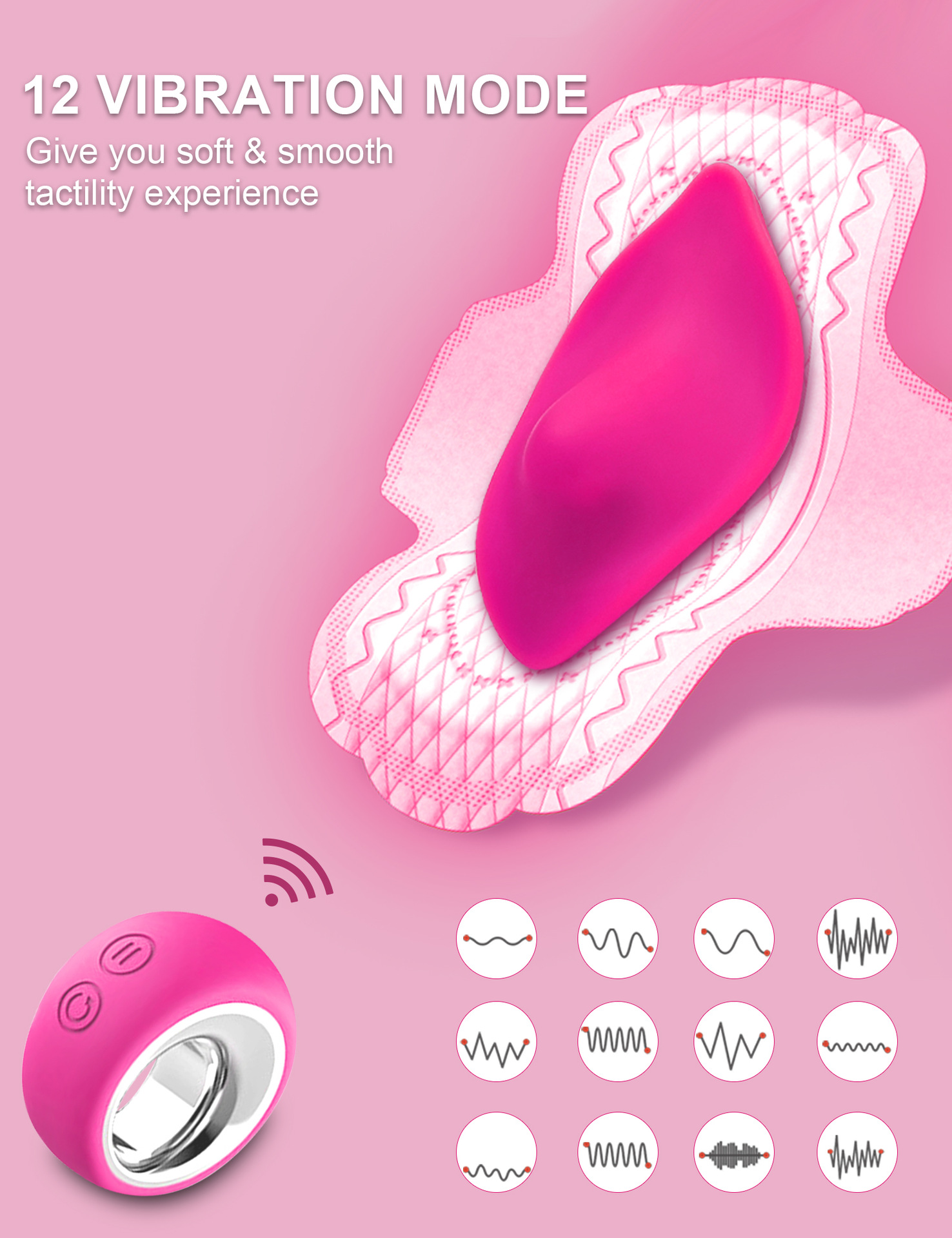 USB Power 12 Vibration Patterns Waterproof Wearable Panties Vibrator Sex Toy 12-Inch Clitoral Stimulator for Couples/Lovers - Image 6