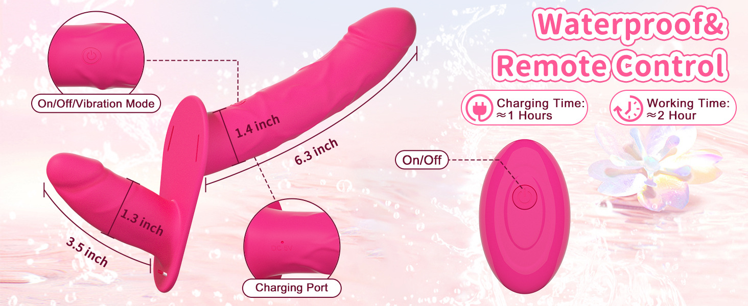 Women's Remote Control USB Charging Double-Headed Silicone Leather Pants with 10-Frequency Vibration for Lesbian Couples Sex - Image 7
