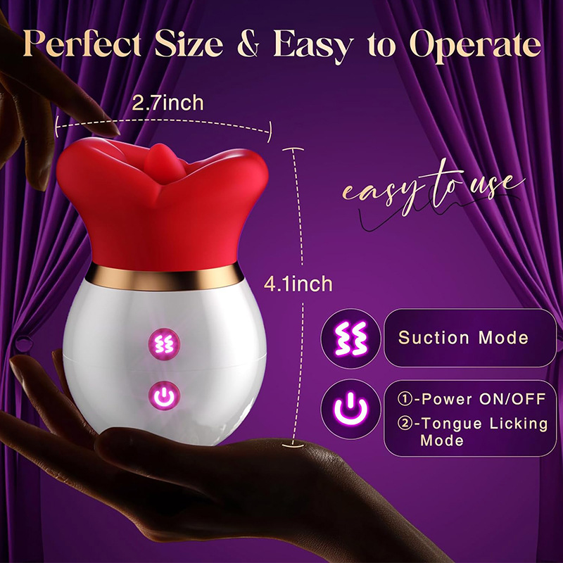 Rose Sex Toys Vibrator Adult Sex Toys for Women 3IN1 Mouth Sucking Vibrator G Spot Vibrators Clitoral Stimulator Couples - Image 6