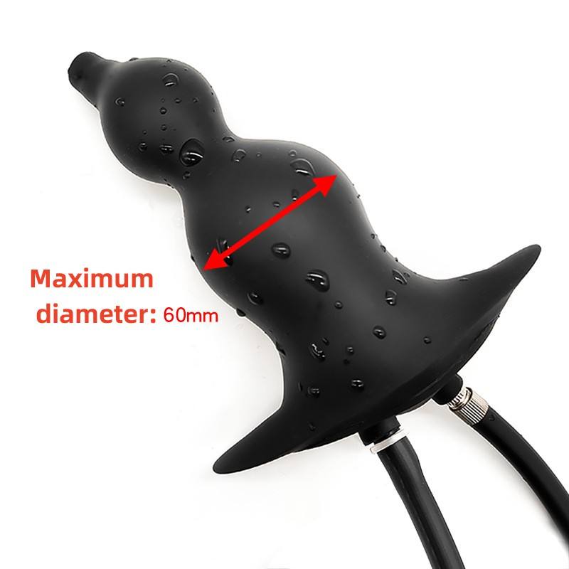 Water Spray Inflatable Anal Plug Anal Enema Cleaner Anus Dilator Dildo Silicone Buttplug Expander Washer - Image 3