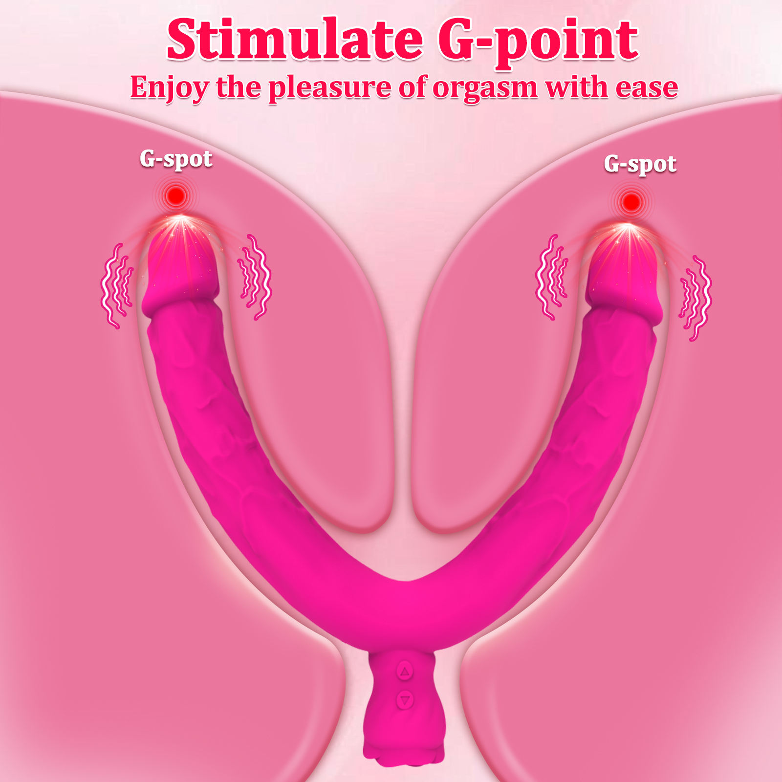 Flexible Rose Double Ended Dildo Vibrator Lesbian Sex Toys Vibrators for Couple With 10 Vibrating Modes Sex Toy for Women - Image 6
