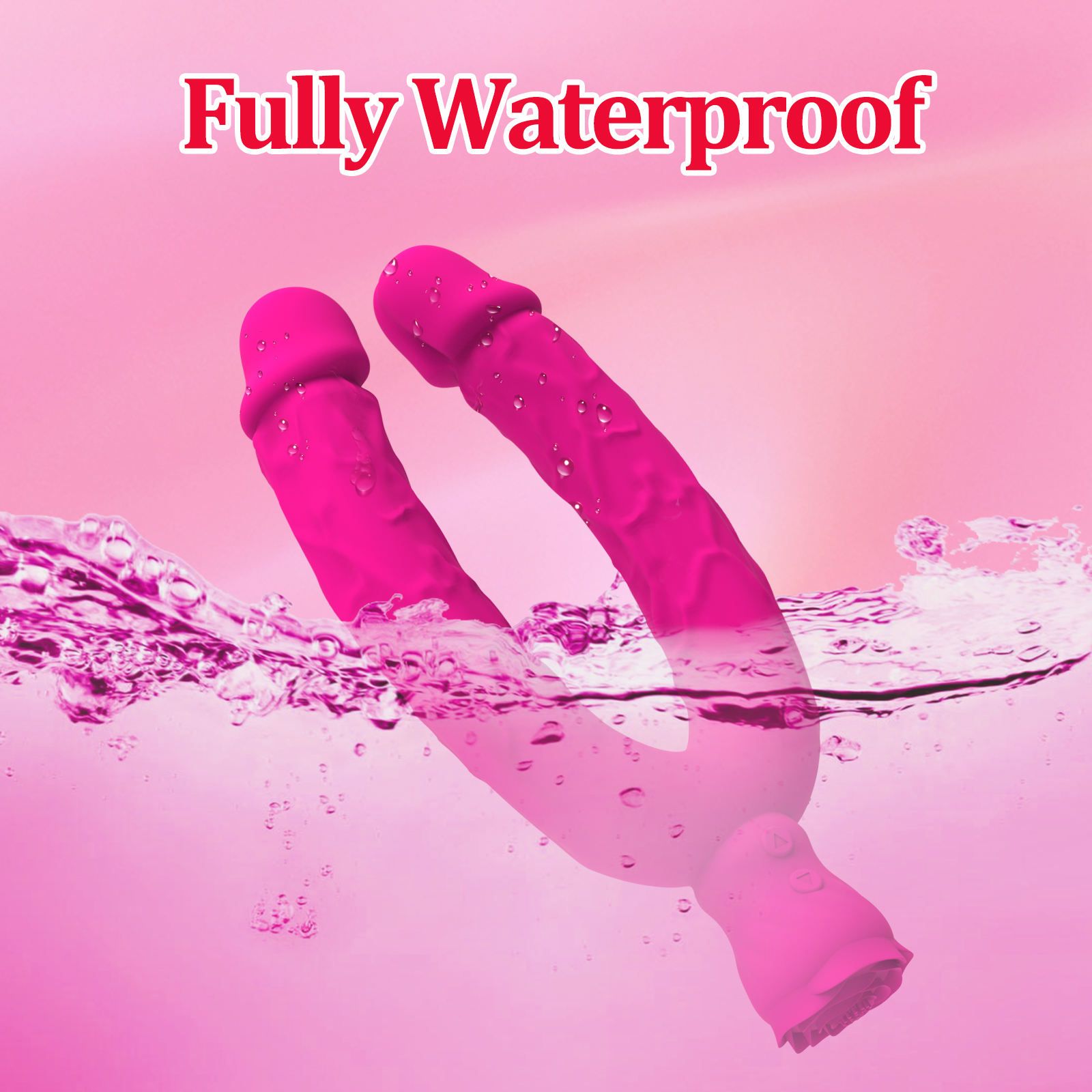 Flexible Rose Double Ended Dildo Vibrator Lesbian Sex Toys Vibrators for Couple With 10 Vibrating Modes Sex Toy for Women - Image 7
