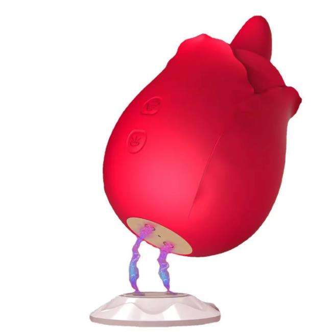 3 in 1 Rose Vibrator Clitoris Stimulator Sucking Tongue Masturbator Licking Rose Vibrator Clit Sucker Dildo Women - Image 5