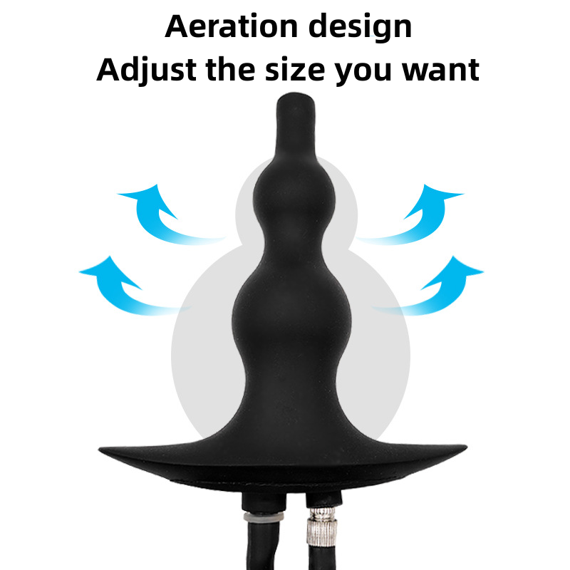 Water Spray Inflatable Anal Plug Anal Enema Cleaner Anus Dilator Dildo Silicone Buttplug Expander Washer - Image 4