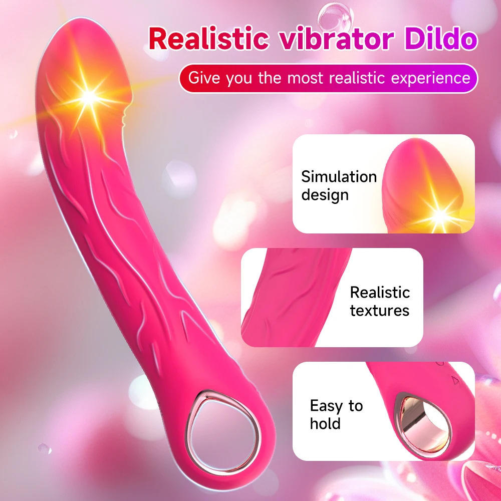 Realistic Dildo Vibrator for Women Sex Toys for Women Clitoris G Spot Anal Stimulator with 10 Powerful Vibration Mode Rose Toy - Image 5