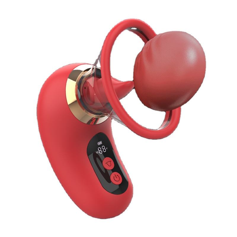 Licking & Sucking Clitoral Stimulator Rose Tongue Vibrator for Women Nipple Clit Sucker Sex Toy Adult Product Wholesale