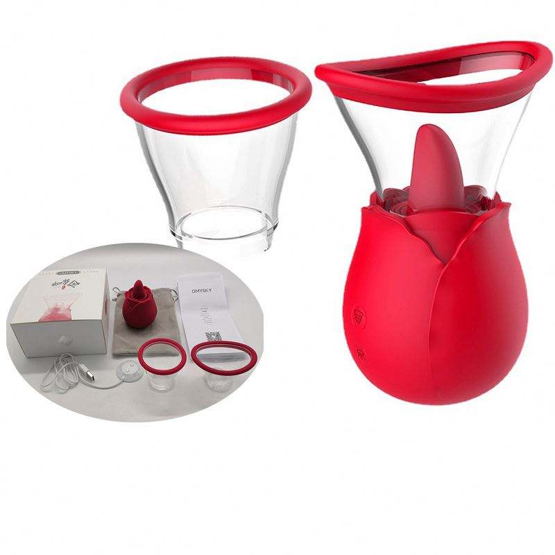 3 in 1 Rose Vibrator Clitoris Stimulator Sucking Tongue Masturbator Licking Rose Vibrator Clit Sucker Dildo Women - Image 9