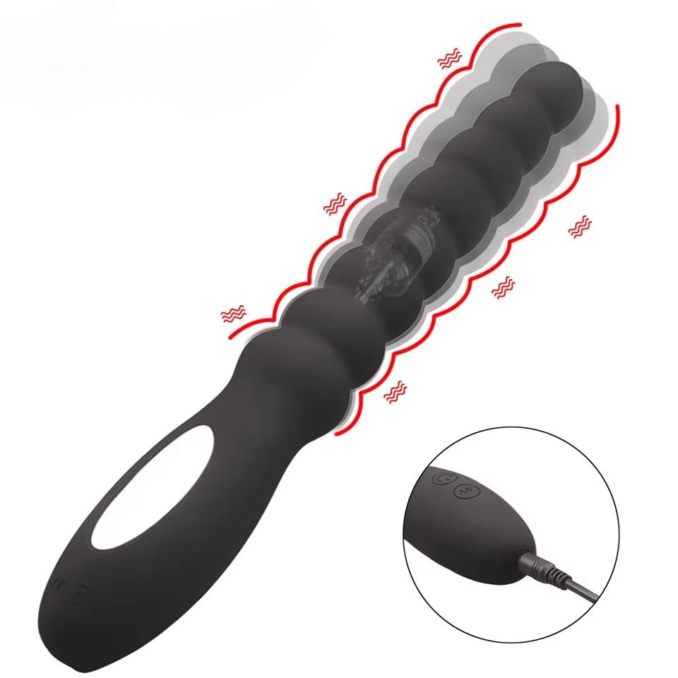 10 Speed Anal Vibrator Anal Beads Prostate Massage Dual Motor Butt Plug Stimulator USB Charge Vibrators Sex Toys for Men Women - Image 6
