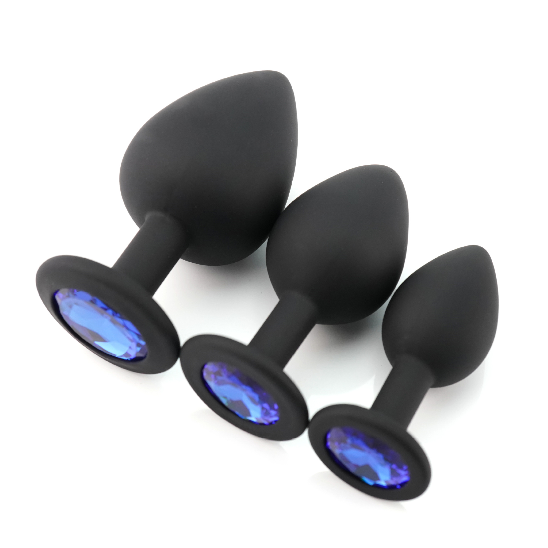 3pcs/set Silicone Anal Plug Jewel Butt Plug Black Red Pink Purple SML Anal Play for Women Sex Toys - Image 11
