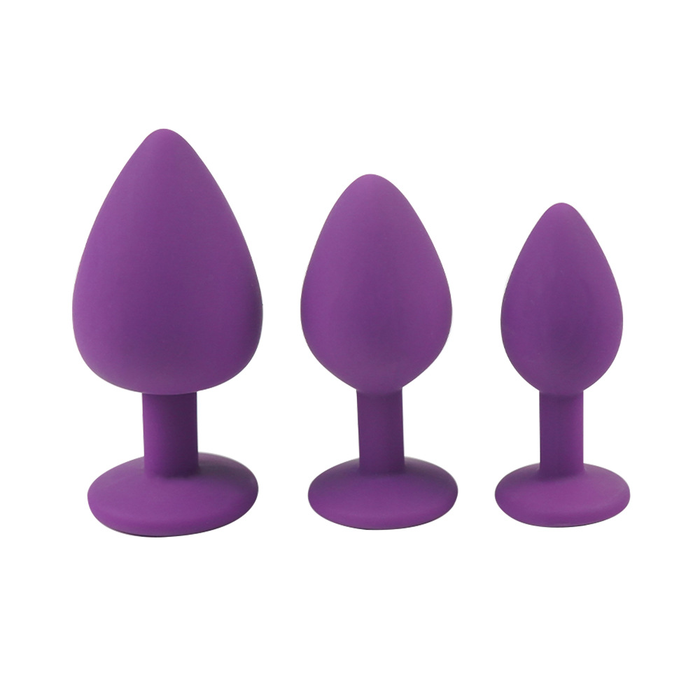 3pcs/set Silicone Anal Plug Jewel Butt Plug Black Red Pink Purple SML Anal Play for Women Sex Toys - Image 8