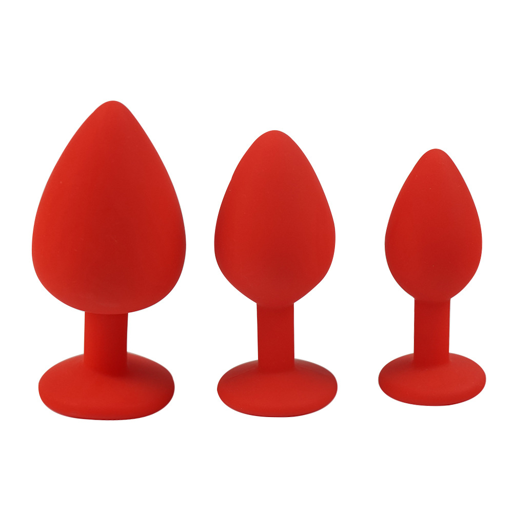 3pcs/set Silicone Anal Plug Jewel Butt Plug Black Red Pink Purple SML Anal Play for Women Sex Toys - Image 10