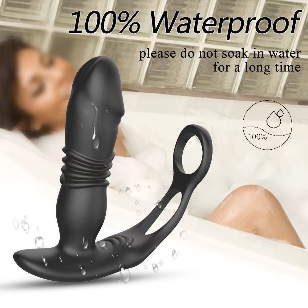 3 in 1 Fully Automatic Telescopic Vibration Double Ring Masturbator for Male Wireless Remote Control Prostate Massager Safer Sex Female - Image 8