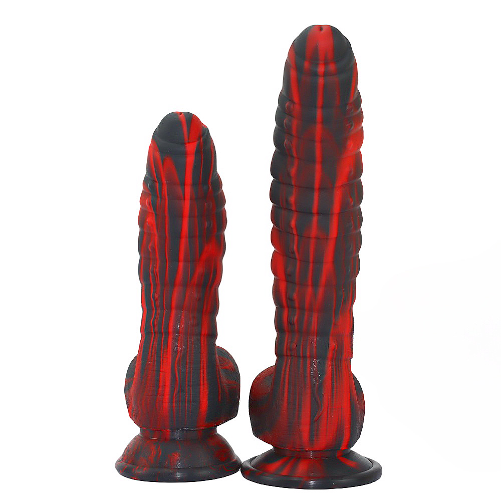 Realistic Alien Dildo Red Alien Dildo with Knots and Suction Silicone Monster Dildo Anal Plug Toys for Adult - Image 8
