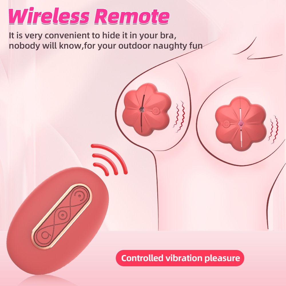 Nipple Sex Toy, Wireless Remote Control Portable Wearable Vibrating Nipple Clip with 10 Powerful Vibration Modes, BDSM Couples and Female Happy Adult Sex Toy - Image 3