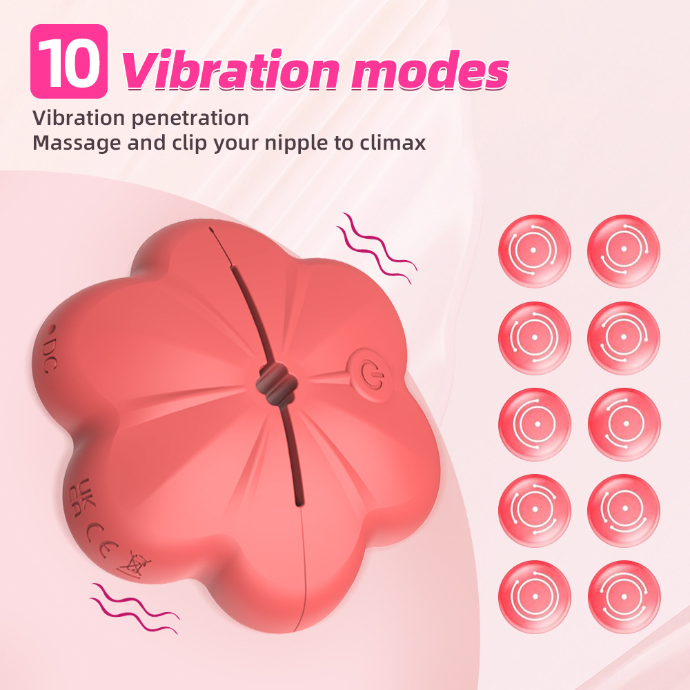 Nipple Sex Toy, Wireless Remote Control Portable Wearable Vibrating Nipple Clip with 10 Powerful Vibration Modes, BDSM Couples and Female Happy Adult Sex Toy - Image 4