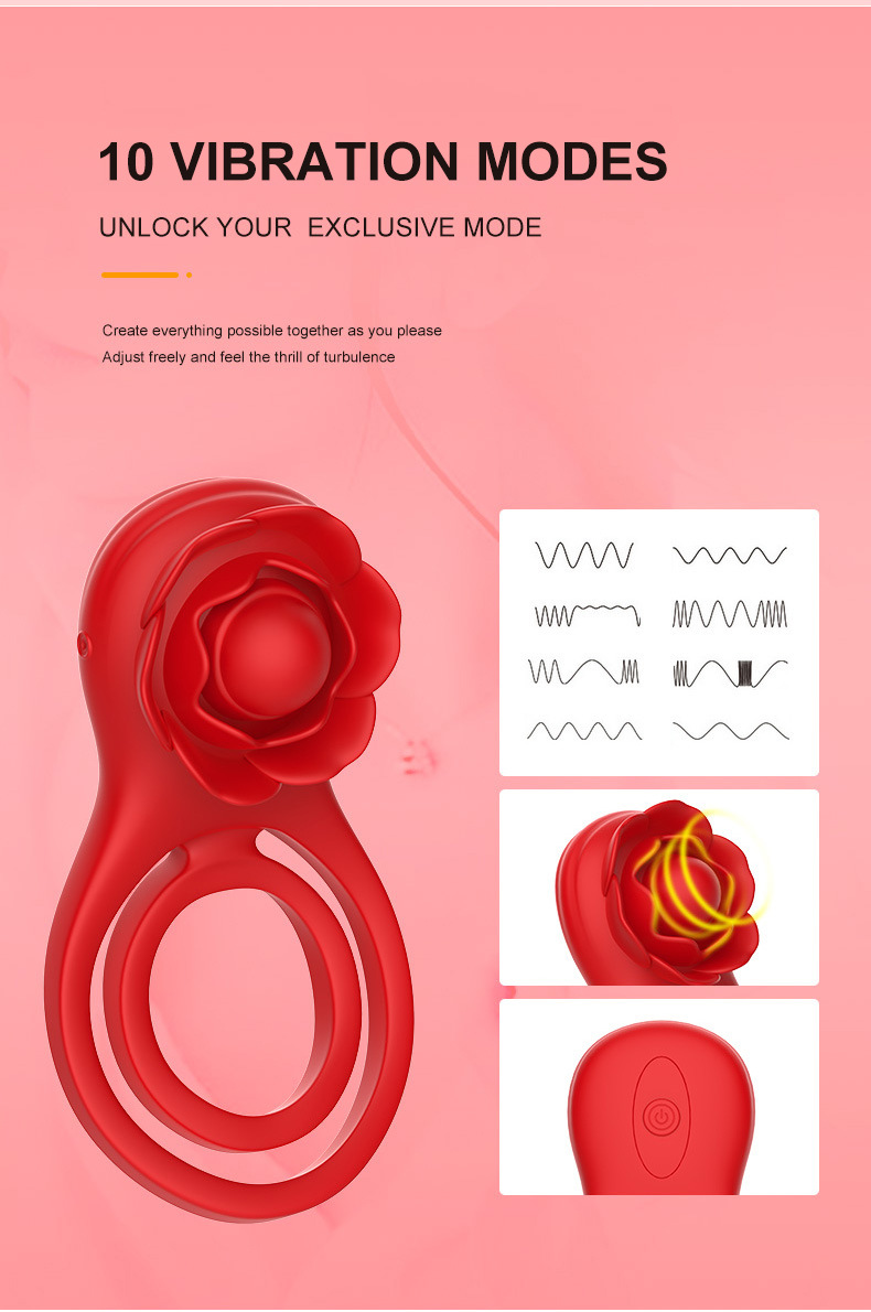 Vibrating Cock Ring Couples' Sex Toy Adult Toy for Men and Women 7 Vibration Modes for Enhanced Sexual Stimulation Boosts Erection and Intensifies Pleasure Couples' Vibrating Ring - Image 5