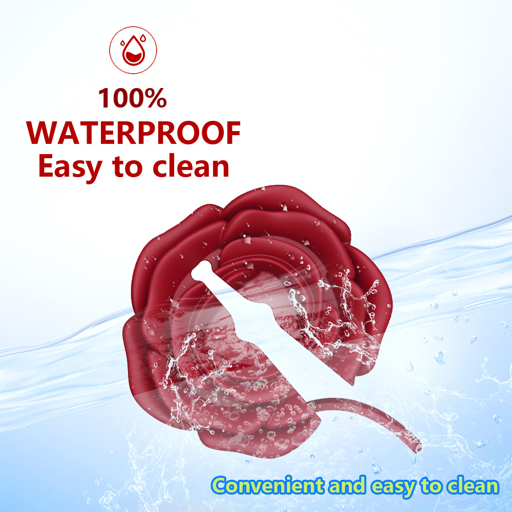 Nipple Toys Rose Toy - Nipple Clamps BDSM Toys with 9 Vibrating Modes Female Sex Toys 1 Pair Adult Toys for Women Silicone Nipple Vibrator red - Image 2