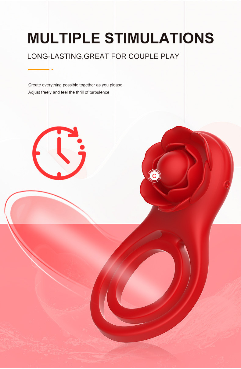 Vibrating Cock Ring Couples' Sex Toy Adult Toy for Men and Women 7 Vibration Modes for Enhanced Sexual Stimulation Boosts Erection and Intensifies Pleasure Couples' Vibrating Ring - Image 7