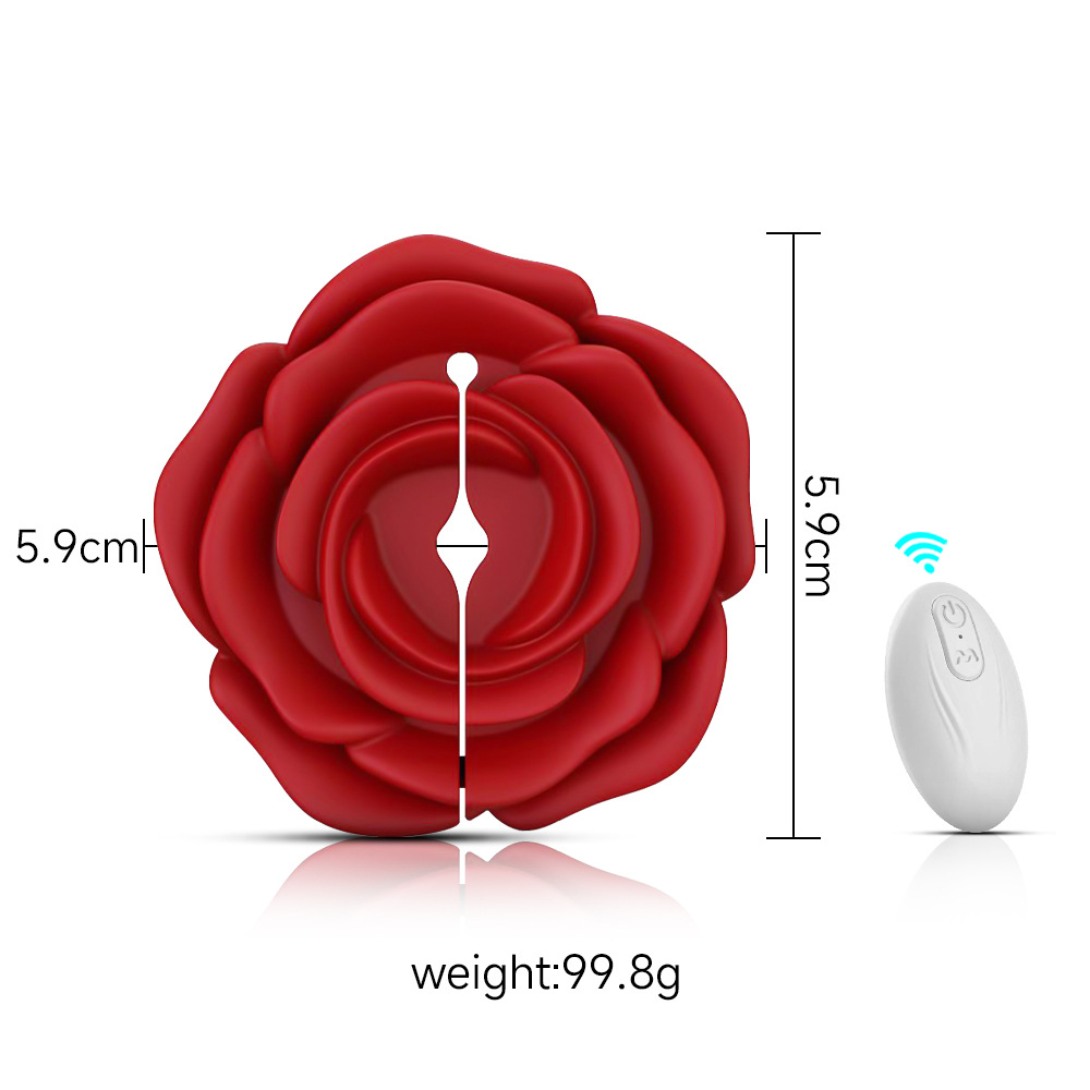 Nipple Toys Rose Toy - Nipple Clamps BDSM Toys with 9 Vibrating Modes Female Sex Toys 1 Pair Adult Toys for Women Silicone Nipple Vibrator red - Image 4