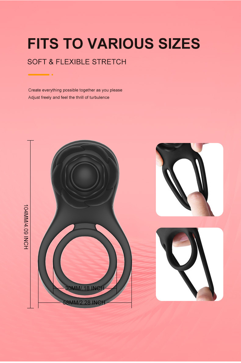 Vibrating Cock Ring Couples' Sex Toy Adult Toy for Men and Women 7 Vibration Modes for Enhanced Sexual Stimulation Boosts Erection and Intensifies Pleasure Couples' Vibrating Ring - Image 8