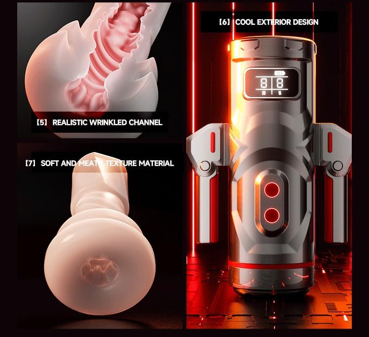 APP Automatic Stroking Machines Male Masterburbatar Hands Free Mastusbafor Thrusting Sucking Men Machine Devices Suction Adult Toy Auto Bj Pocket Puzzy Man Masturebstor Electric Sweater Silicone - Image 4